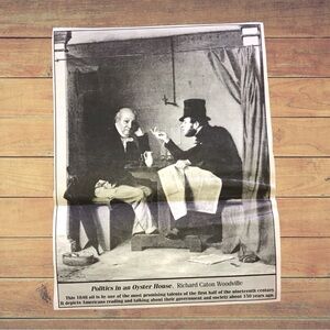 Vintage Newspaper Clipping of 'Politics in an Oyster House'